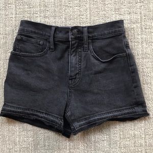 Madewell black denim shorts. Size 23